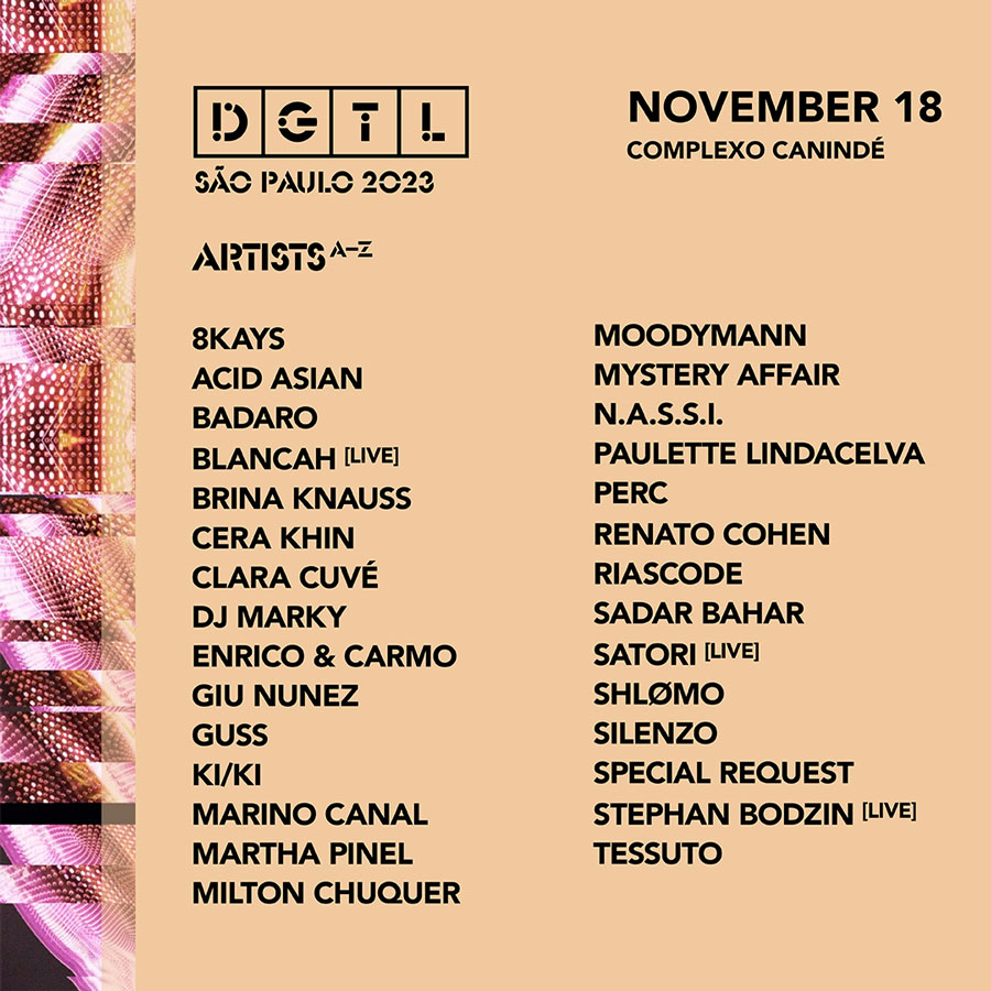 DGTL São Paulo 2023 line up