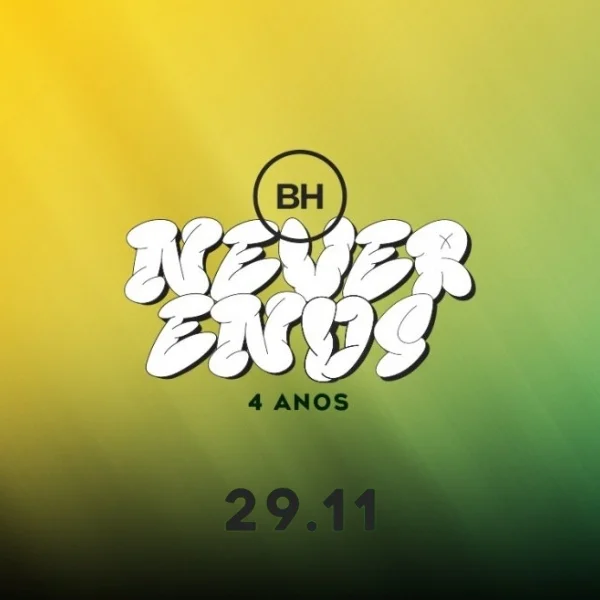 Never Ends celebra 4 anos com Maz, Departamento e Bhaskar em Belo Horizonte