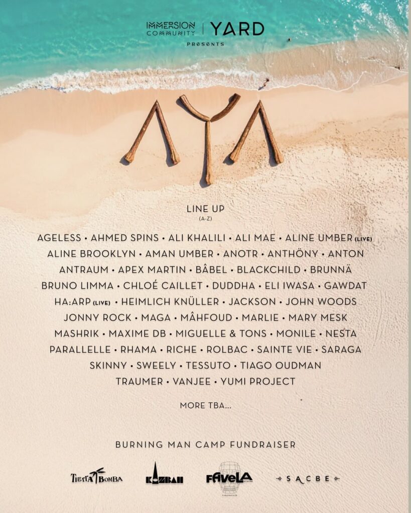 Line up AYÁ Music & Arts